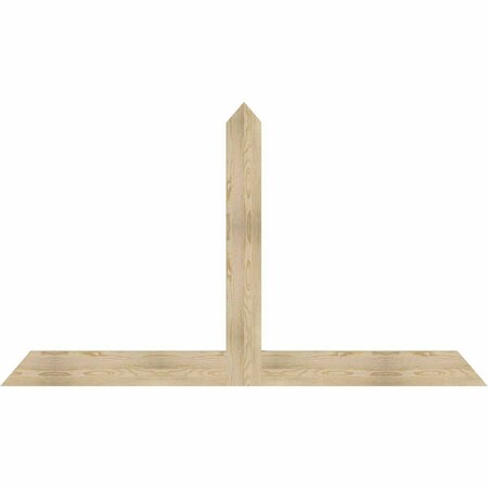 Ekena Millwork Portland Rough Sawn Timber Gable Bracket, Douglas Fir, 84"W x 49"H x 2"D x 6"F, 14/12 Pitch GBW084X49X0206POR00RDF